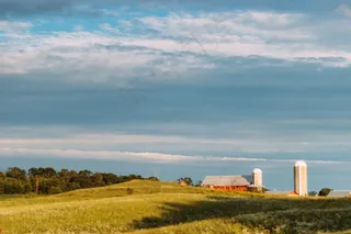 天空,风景,树,草原,草地,农场谷仓