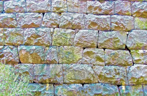 外立面，虹彩，墙，石头墙，结构，绿色