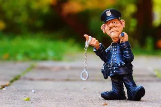 警察，搞笑，无花果，警察，Ordnungshüter，手铐