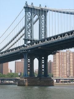 桥，布鲁克林，曼哈顿，纽约市，河