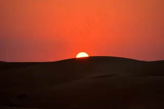 日落，沙漠，沙，沙丘，太阳，景观，沙丘