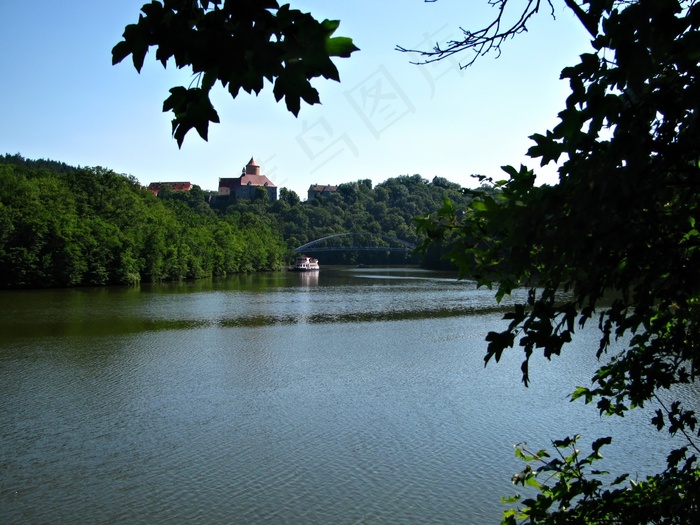 景观，舰船，水，湖泊，布尔诺，普里尔，夏天