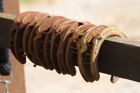 马蹄铁，马，马，运气，金属，铁，牧场