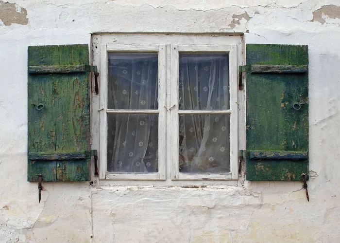 窗口，首页，建筑，仿古，Hauswand，快门