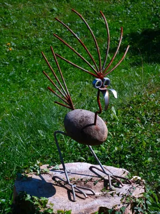 鸟，艺术，工艺，装饰，性格开朗，可笑，石头