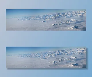 全景，云，山，米兰，高山