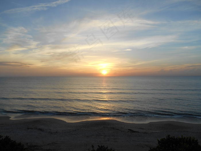 日出，佛罗里达，海洋，大西洋，海滩，太阳