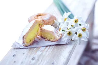 布丁，松饼，糖果，食品，鲜花