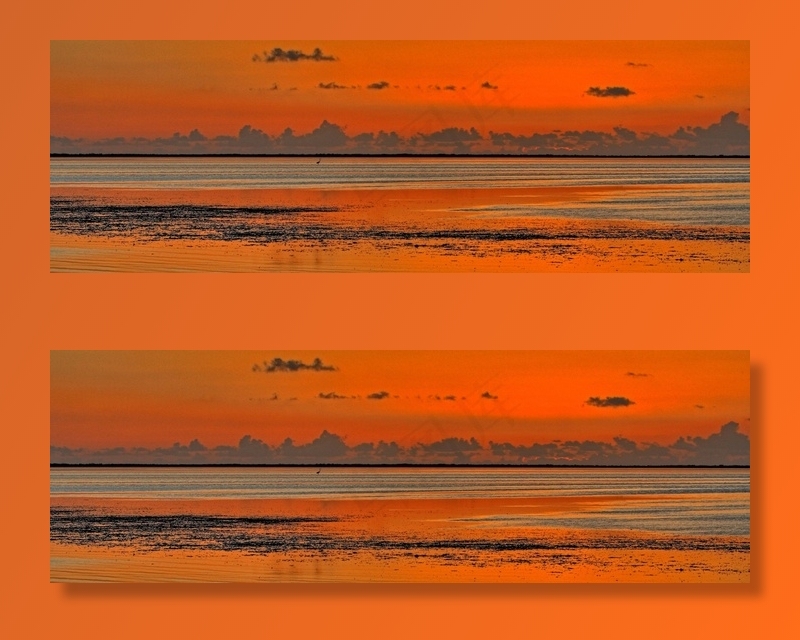 日落，景观，天空，多彩，水，大沼泽地