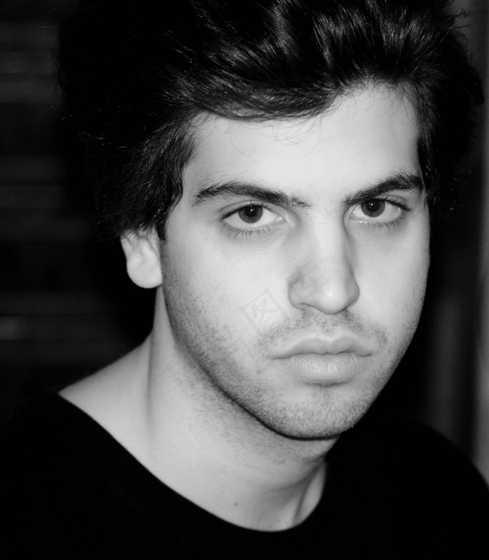 肖像，儿童，年轻，黑白