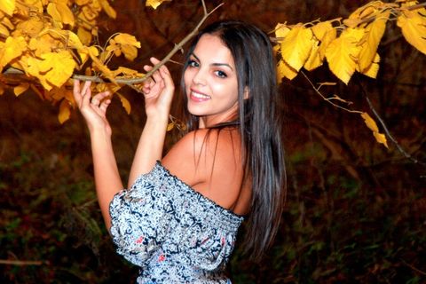 女孩，叶子，黄色，秋季，植被，自然