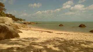 沙，海滩，云团，天空，大海，性质，假期，石头