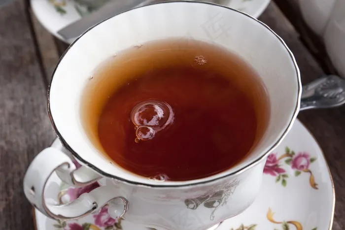 三通，服务，伯爵茶，茶杯，气泡，茶壶