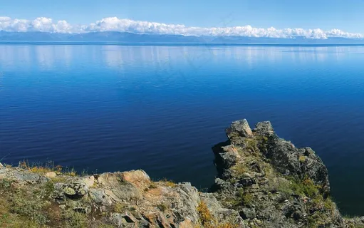 湖，水，蓝色，山，反射，岩