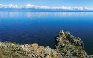 湖，水，蓝色，山，反射，岩