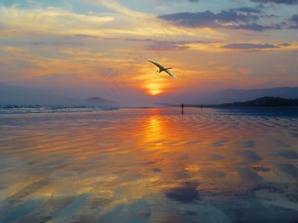 西方，日落，Sol，风景，反对光，自然