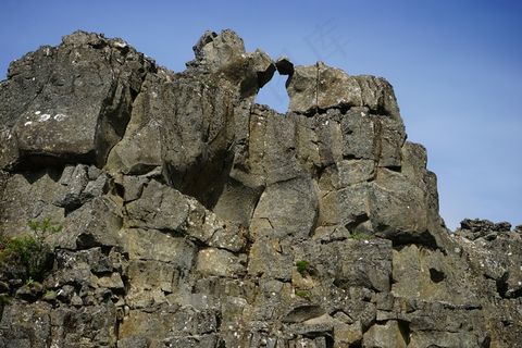 岩，山，景观，性质，冰岛，平格维尔