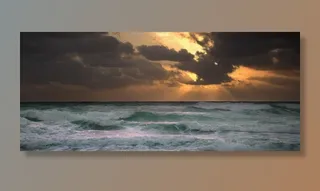 海洋，波浪，大海，水，地平线，日落，日出