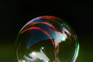 肥皂泡，多彩，球，肥皂水