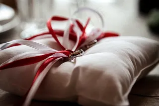 戒指，婚礼，快乐，婚姻，靠垫，枕头