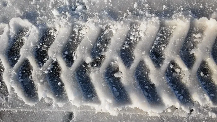 轮胎痕迹，雪，重印，轮廓，模式，冬天