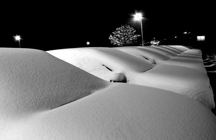 雪，冬天，停车，汽车