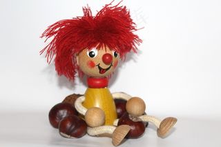Pumuckl，儿童，搞笑，玩具，乐趣，无花果，Holzfigur