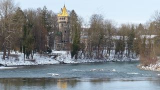 巴伐利亚，兰茨贝格，列希，水，堰，原始部队