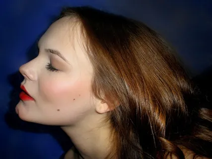 女孩，夜，肖像，简介，美丽，皮革