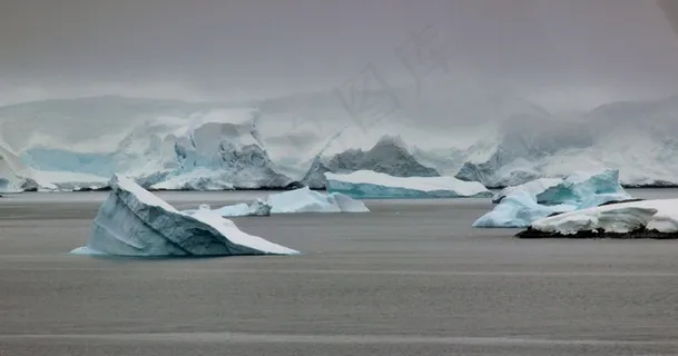 冰山，南极洲，大海，海洋，水，冬季，雪
