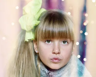儿童，女孩，金发，脸，肖像