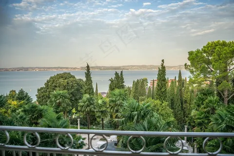 加尔达湖，意大利，日落，旅行，蓝色，水，旅游