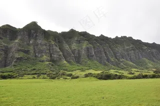 夏威夷，库拉阿牧场，山