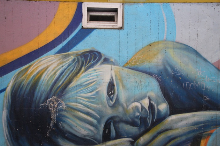 女孩，涂鸦，Hauswand，艺术，外立面