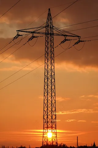 日落，电流，爆炸，高压，钢，塔