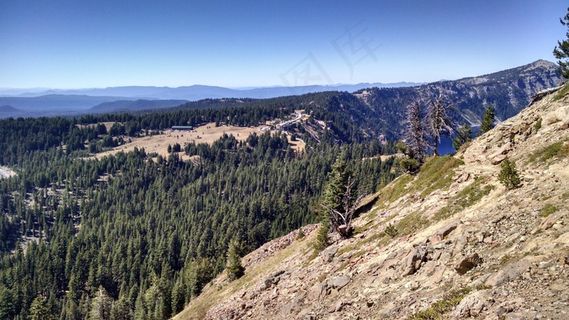 火山口湖，俄勒冈，国家公园，蓝色，自然，天空