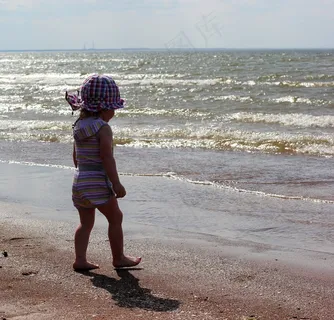 婴儿，海，海滩，水，海景，太阳，夏天