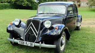 汽车，黑色，牵引，雪铁龙，汽车，前