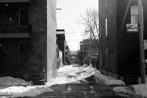 蒙特利尔,房屋,城市,街道,雪,镇,城市 蒙特利尔,房屋,城市,街道,雪,镇,城市