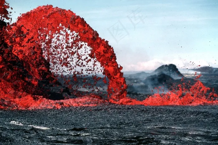 熔岩，岩浆，火山爆发，发光，热，岩