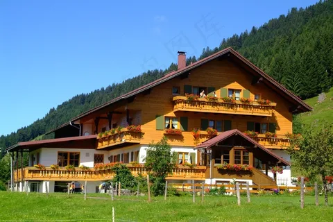 Balderschwang，阿尔卑斯山，小屋，餐厅，旅馆