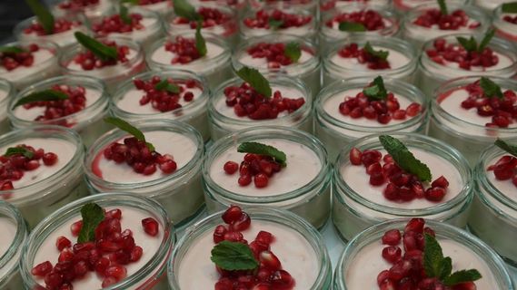 甜点，夸克，奶油，甜，慕斯，甜菜，吃