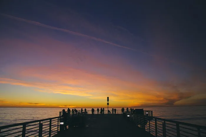 码头，暮光之城，码头，海洋，日落，黎明，黄昏