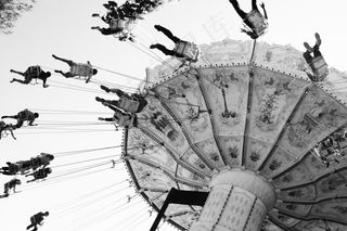 景点，旋转木马，乐趣，巴塞罗那