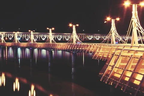 码头,灯,Plock,夜,河 码头,灯,Plock,夜,河
