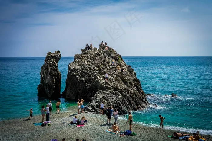 五渔村，意大利，阿马尔菲海岸，海滩，海边
