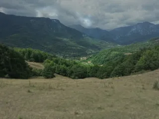 谷，山，意见，景观，自然，草地