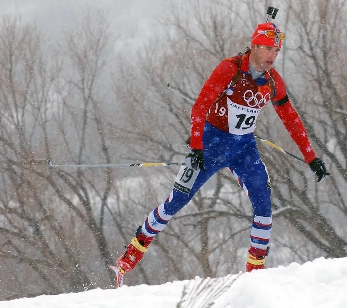 滑雪者，越野，雪，冬天，男性，竞争