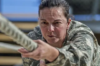 军事，训练，士兵，基础，学校，绳索，爬行