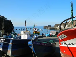 引导，海岸，海，端口，马德拉岛，夏天